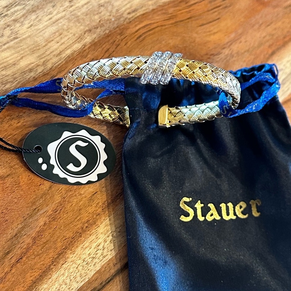 🆕 Italiano Fantasia Woven Bracelet by Stauer in Gold Tone